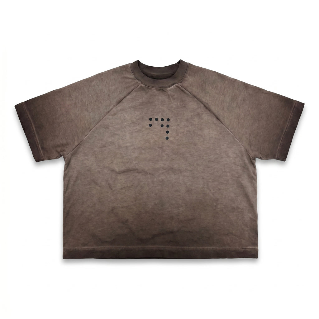 OIL WASHED RAGLAN TEE (KAHVE)