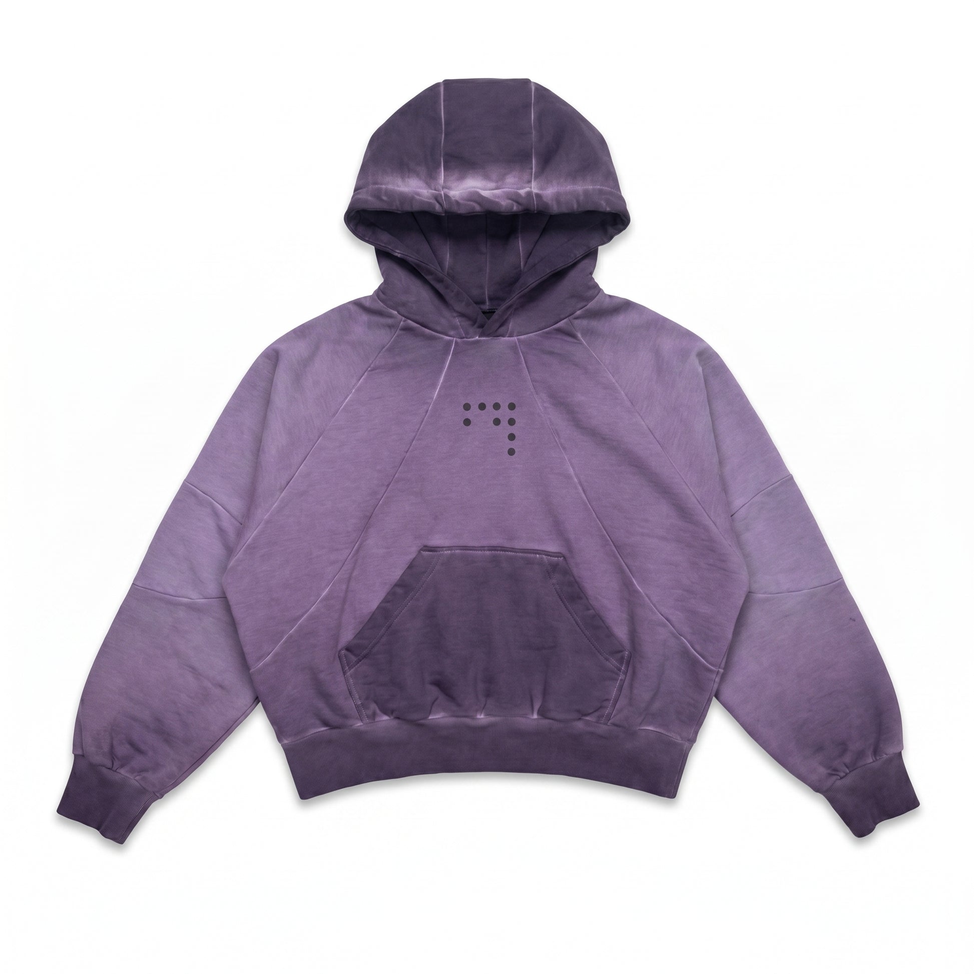 OIL WASHED DOUBLE RAGLAN HOODIE (MOR)