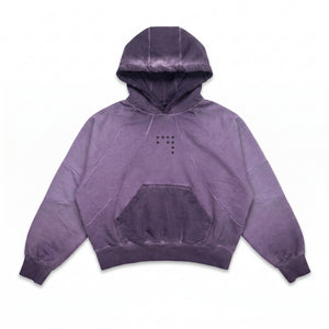 OIL WASHED DOUBLE RAGLAN HOODIE (MOR)